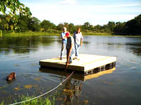 PART IV Launching home made floating fishing dock - YouTube PART IV Launching home made floating fishing dock - YouTube