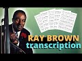 Frankie and johnny  g blues  ray brown walking bass transcription