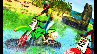 Beach Water Surfer Bike Racing Games - Floating Motorcycle Race Game - Real Motor Bike Games 3D screenshot 1