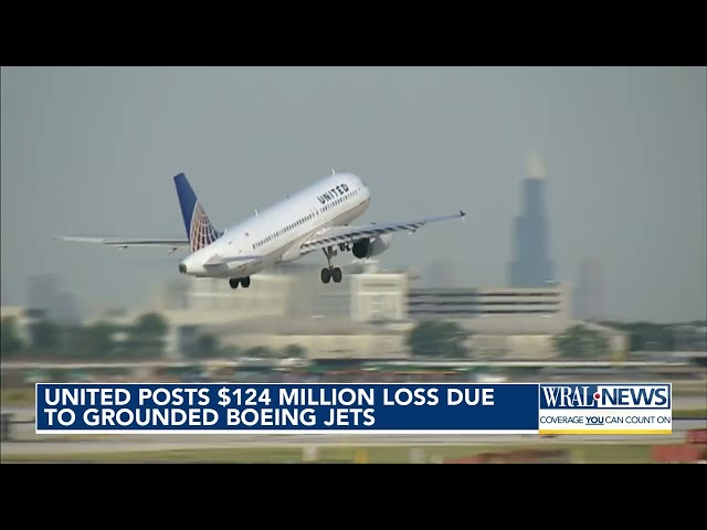 United Airlines reports $124M loss in a quarter marred by grounding of some Boeing planes