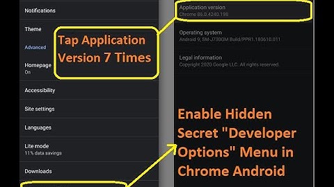 Enable Hidden Secret Developer Options Menu in Chrome Android
