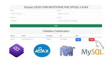 CRUD SIMPLES COM BOOTSTRAP PHP,  MySQL,  JQUERY e AJAX  Aula #6 Editar (Update) parte 2