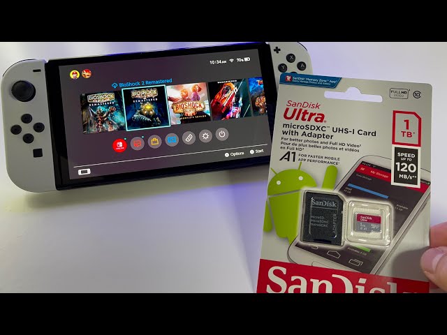 Nintendo Switch OLED + 1 TB microSD card SanDisk Ultra 