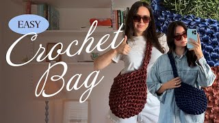 Easy Crocheted Ribbon Bag Tutorial