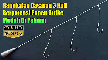Rangkaian pancing dasaran 3 mata kail @JufriKTL
