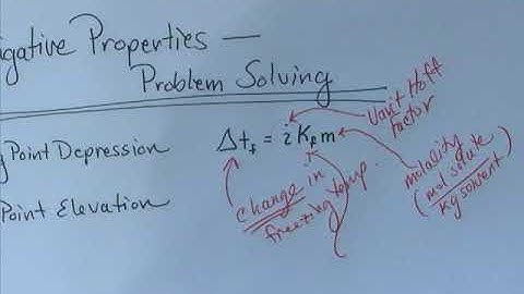 Colligative Property Problem Solving - Introduction to Formulas