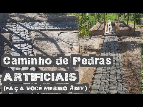 COMO FAZER CAMINHO DE PEDRAS ARTIFICIAIS FÁCIL E BARATO #diy