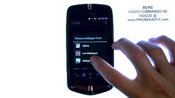 Casio Commando 4G - How Do I Change Wallpaper
