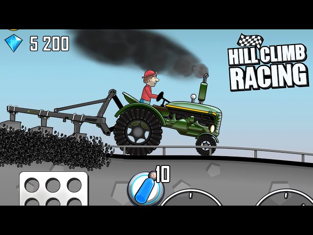 Hill Climb Racing - New Tractor with Plough in Countryside GamePlay 