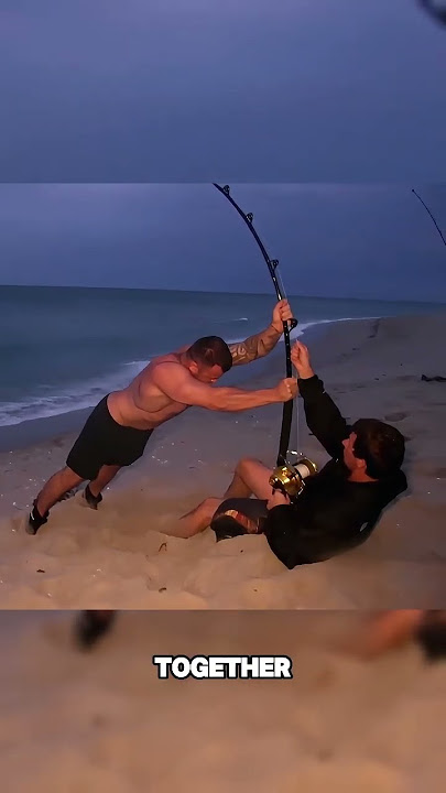 Engaged in an extreme tug-of-war with a big fish for over 10 hours!#PerfectPartner #fishing #hot