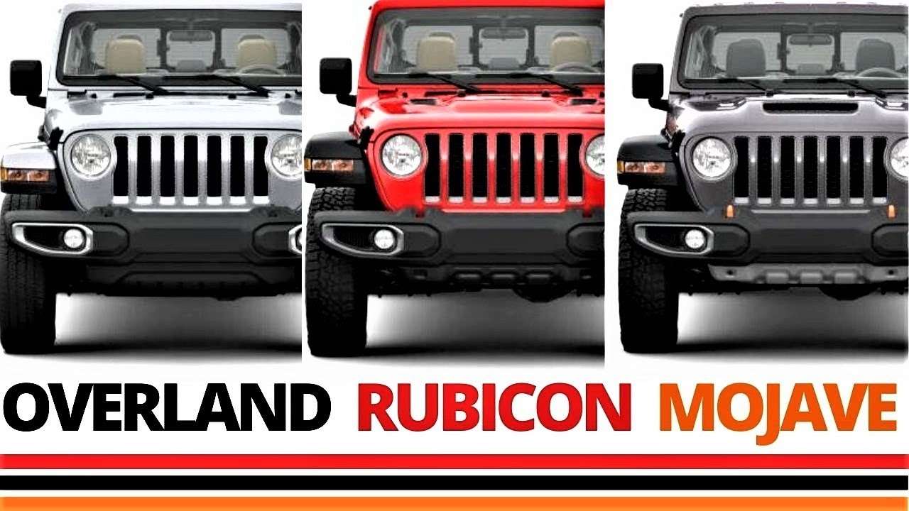 RUBICON VS OVERLAND VS MOJAVE ! JEEP GLADIATOR ! DIFFERENCES - YouTube