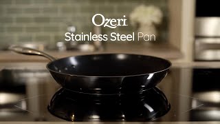 10 Stainless Steel Pan by Ozeri, 100% PTFE-Free Restaurant Edition 