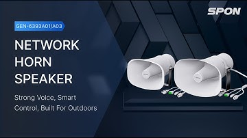 Network Horn Speaker PoE Outdoor Speaker for Parks, Schools, Factories & Public Address Systems