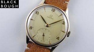 Omega Ref. 920 gold vintage wristwatch, hallmarked 1949 - YouTube