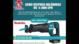SIERRA RECIPROCA INALÁMBRICA 18V 0-300 CPM https://ferreteriaenmayoreo.com.mx/