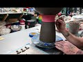 Finishing a raised stoneware bowl