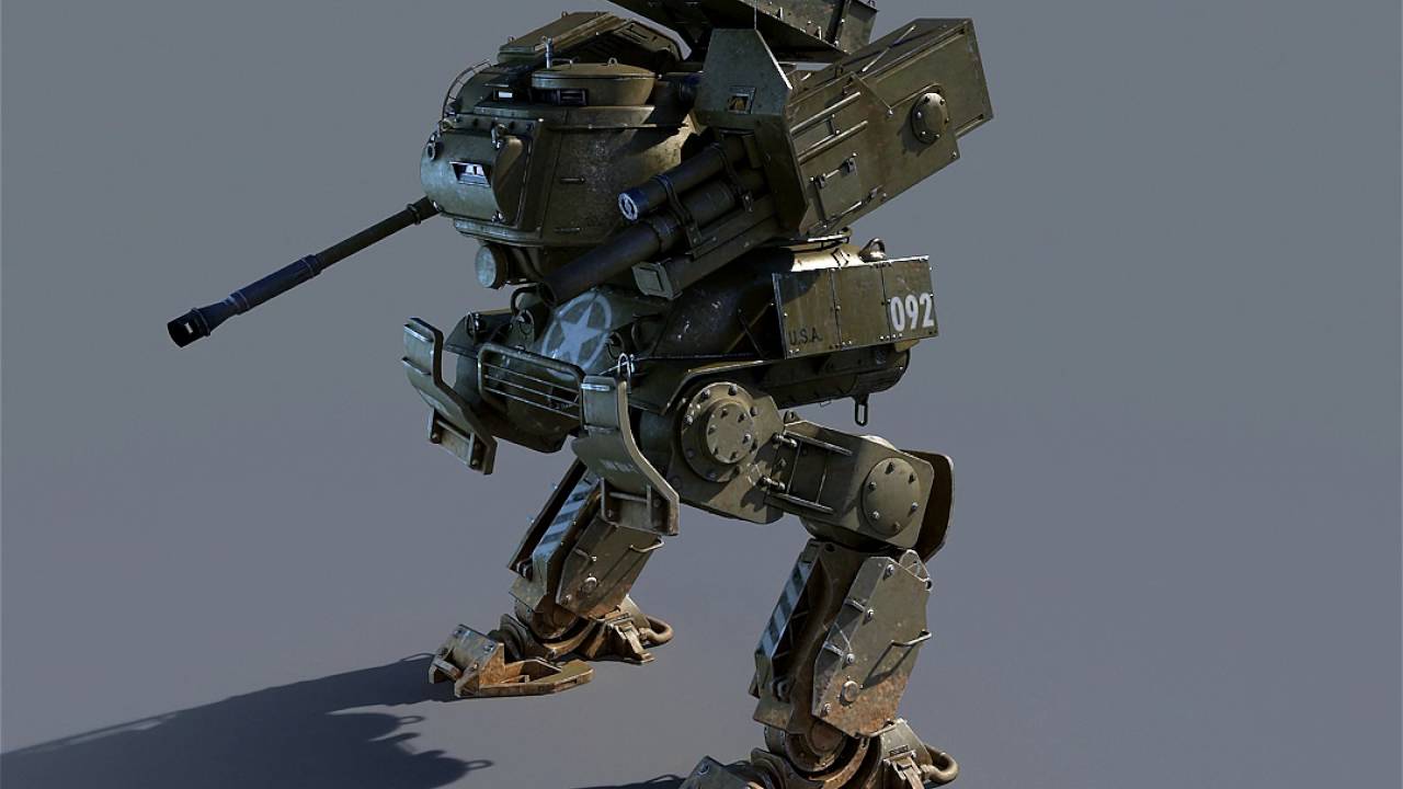 USA Mech tank robot - YouTube