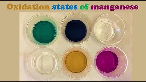 The oxidation states of manganese