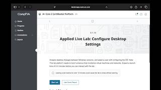 3.1.13 Applied Live Lab: Configure Desktop Settings | CompTIA | M&M PC's PT 2