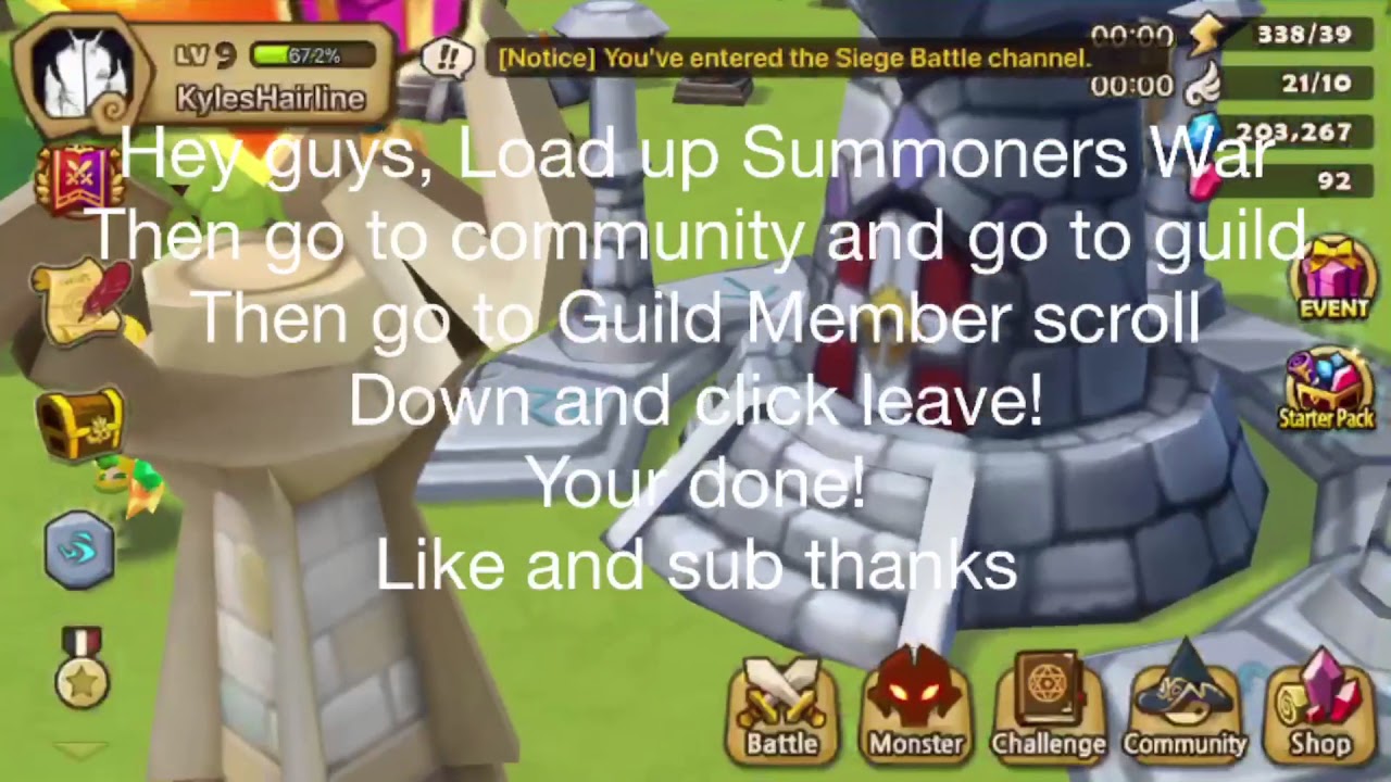 How to leave a guild: Summoners War - YouTube