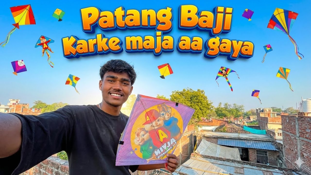 Patang 🪁 baji kar maja aa gaya aaj to 😍😍 #viralvideo #dailyvideo #vlogging #kiteflying 