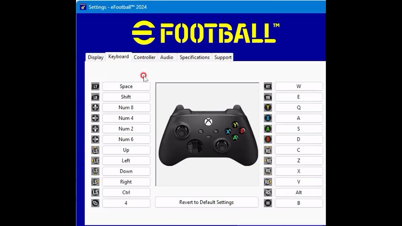 Best keyboard settings for dribbling Keyboard Controls eFootball