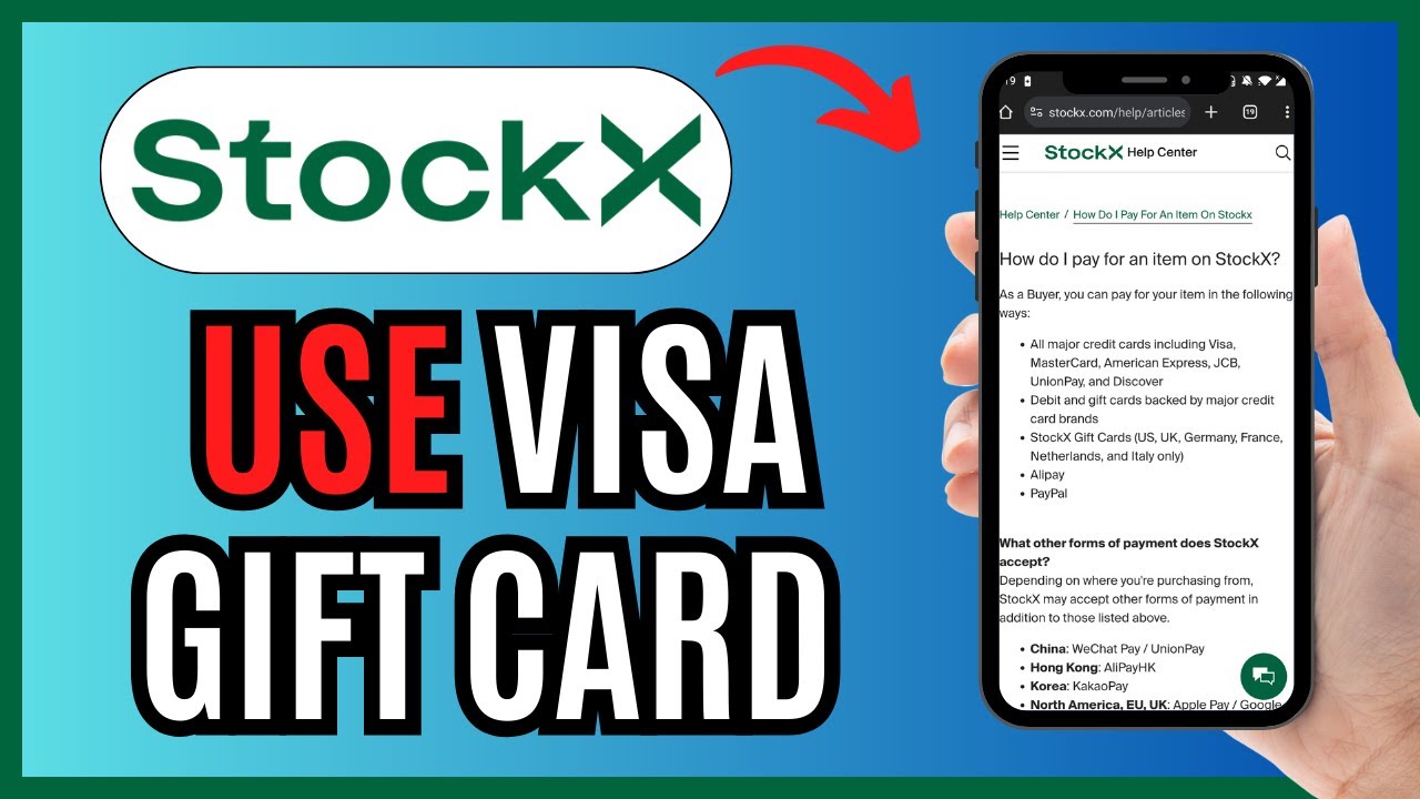 HOW TO USE VISA GIFT CARD ON STOCKX 2025!