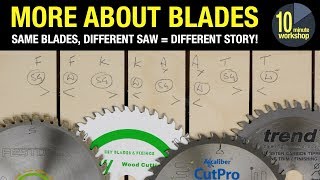 Same blade, different saw = different story! [video #284]