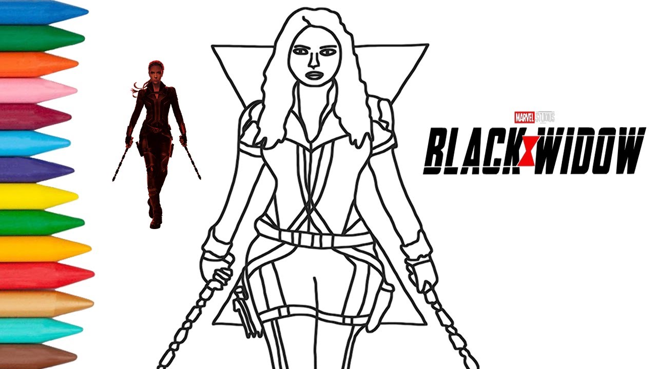 black widow coloring pages