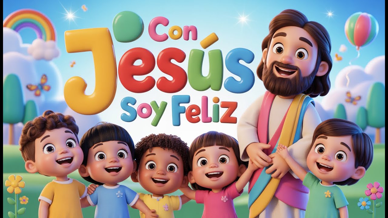 Canción Cristiana Infantil ✨ Con Jesús Soy Feliz ✨ Con Jesús Soy Feliz (2-8 años) #alabanzainfantil