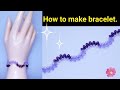 DIY beaded bracelet,Crystal Beadeding tutorial. Beaded jewerly.