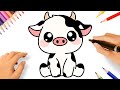 CÓMO DIBUJAR UNA VACA KAWAII 🐮