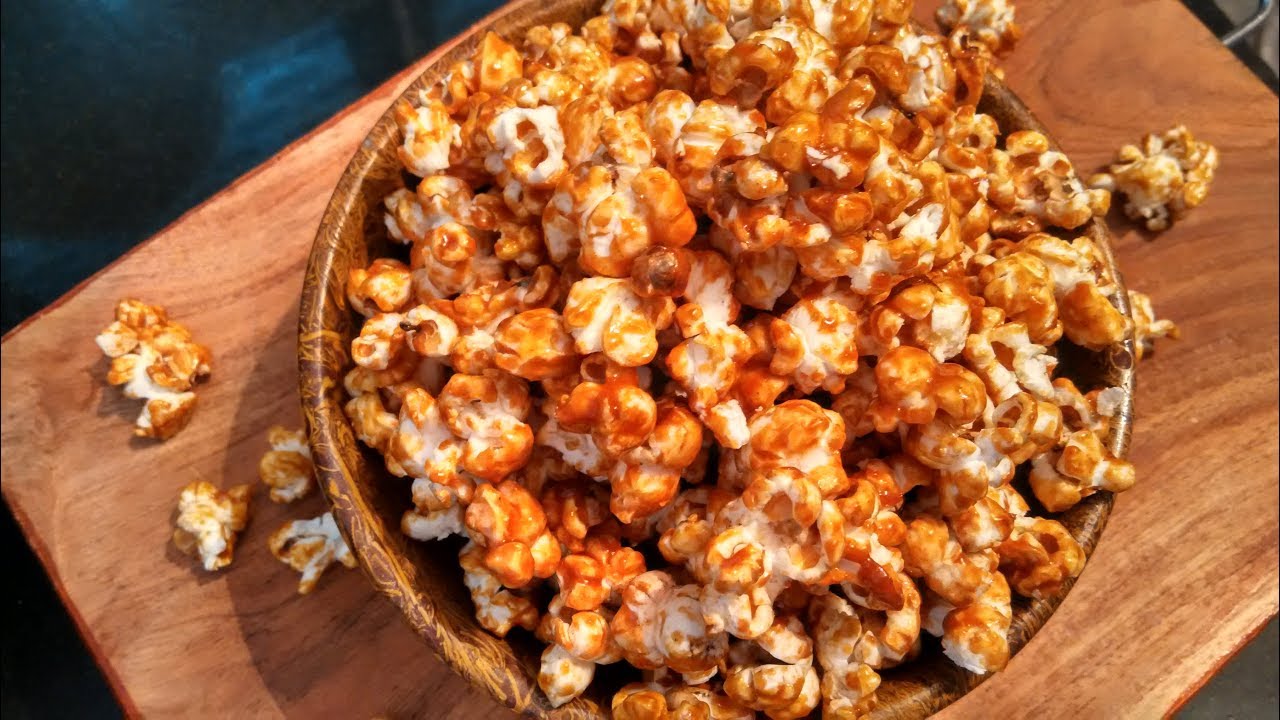 Caramel Popcorn Recipe | Flavoured Popcorn | मीठे पॉपकॉर्न | Homemade ...