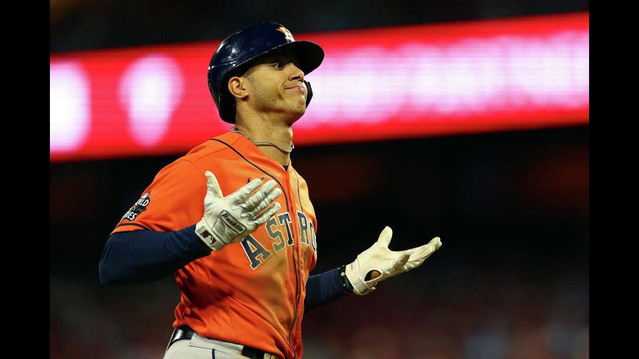 Jeremy Pena does Jordan shrug after solo home-run on Phillies head 