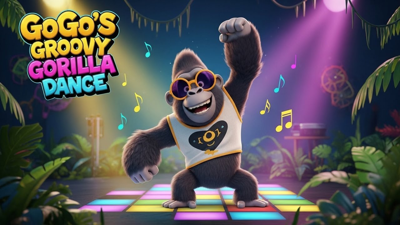 GoGo's Groovy Gorilla Dance | GoGo's Jungle Adventures | Funny Gorilla Cartoons & Songs