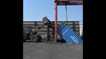 Foundry coke, metallurgical coke are being loaded into containers