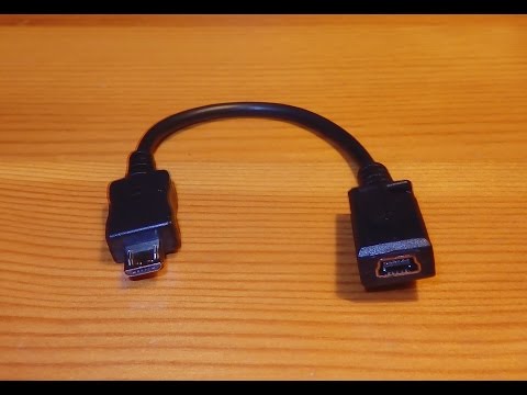 Mini USB to Micro USB Cable Adapter for data and battery charge