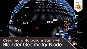 Blender3D - Creating a Hologram Earth with Blender 2.93 Geometry Nodes (TUTORIAL)