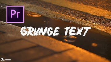 Grunge Text // Premiere Pro Preset // Chung Dha