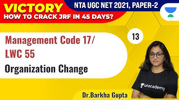 UGC NET 2021 | VICTORY Course | Management  by Dr. Barkha Gupta | Organization Change