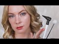Asmr ear cleaning  exam with hearing test tuning fork close up whisper personal attention