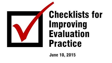 Webinar: Checklists for Improving Evaluation Practice