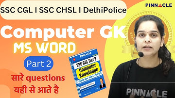 COMPUTER MS WORD || Useful for SSC CGL, MTS,CHSL , & Delhi Police exams | By Richa ma
