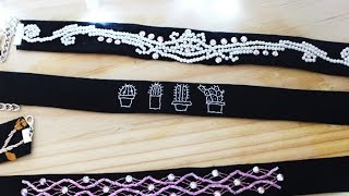 Haciendo chokers diseños propios