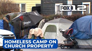 Neighbors fed up with homeless camp on church property in SE Portland