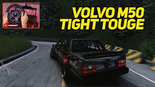 Volvo 740 M50 on Tight Road Tianmen Mountain | Assetto Corsa (w/900° Steering Wheel Setup)