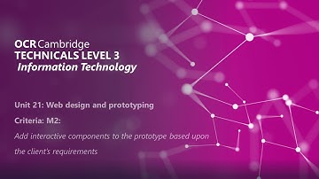 Cambridge Technicals L3 IT : Unit 21 Website Design and Prototyping Merit 2 (M2)