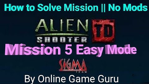 Alien Shooter TD - WALKTHROUGH - MISSION 5 Easy  MODE By Online Game Guru | Android Game