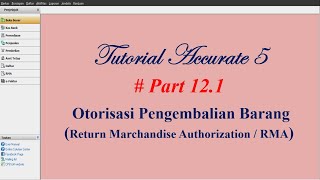 Accurate 5 - 12.1  Modul Return Marchandise Authorization (RMA) screenshot 2