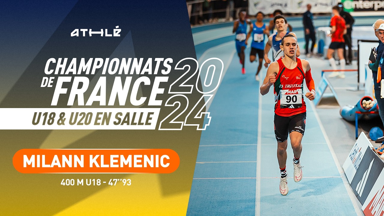 Milann Klemenic à un centième du record de France U18 du 400 m en 47''93 | Nantes 2024